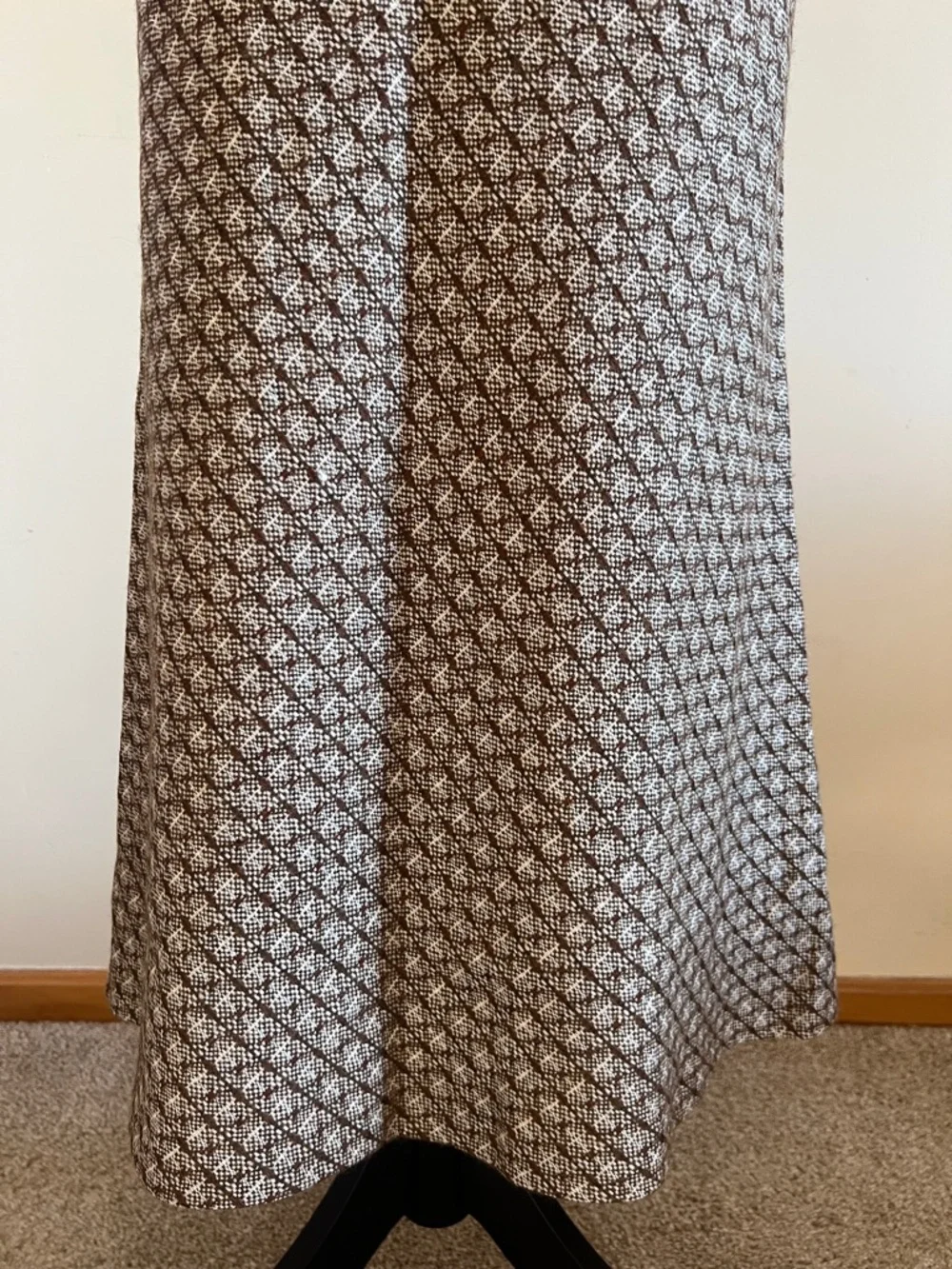 🐻🥔🐌📦DKNY Vintage Brown Patterned Skirt